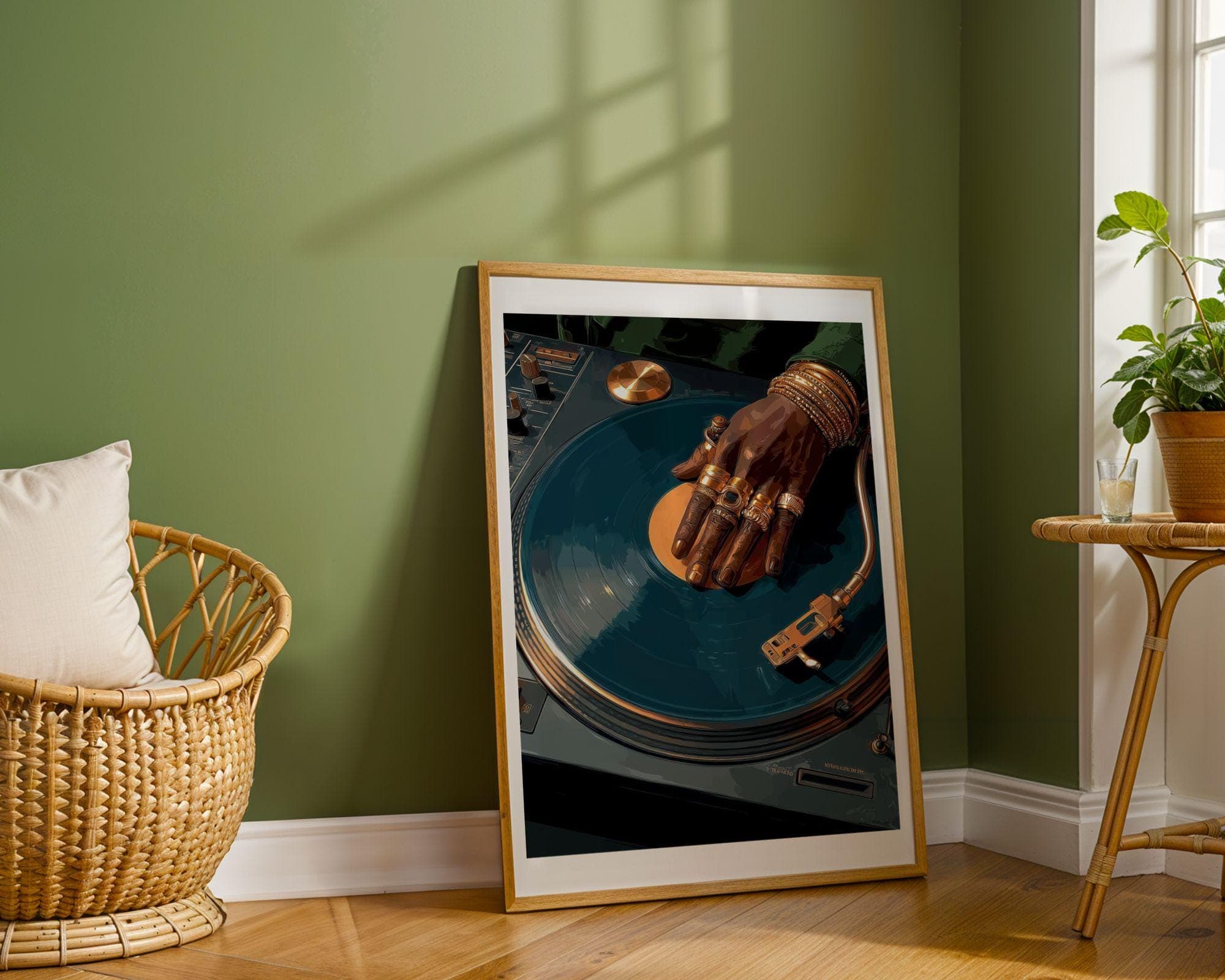 Hip Hop Wall Art, Vinyl Record Music Wall Art, Turntable Poster Printable, Hip Hop Music Decor, Music Lover Wall Art, Music Lover Gift - view 4