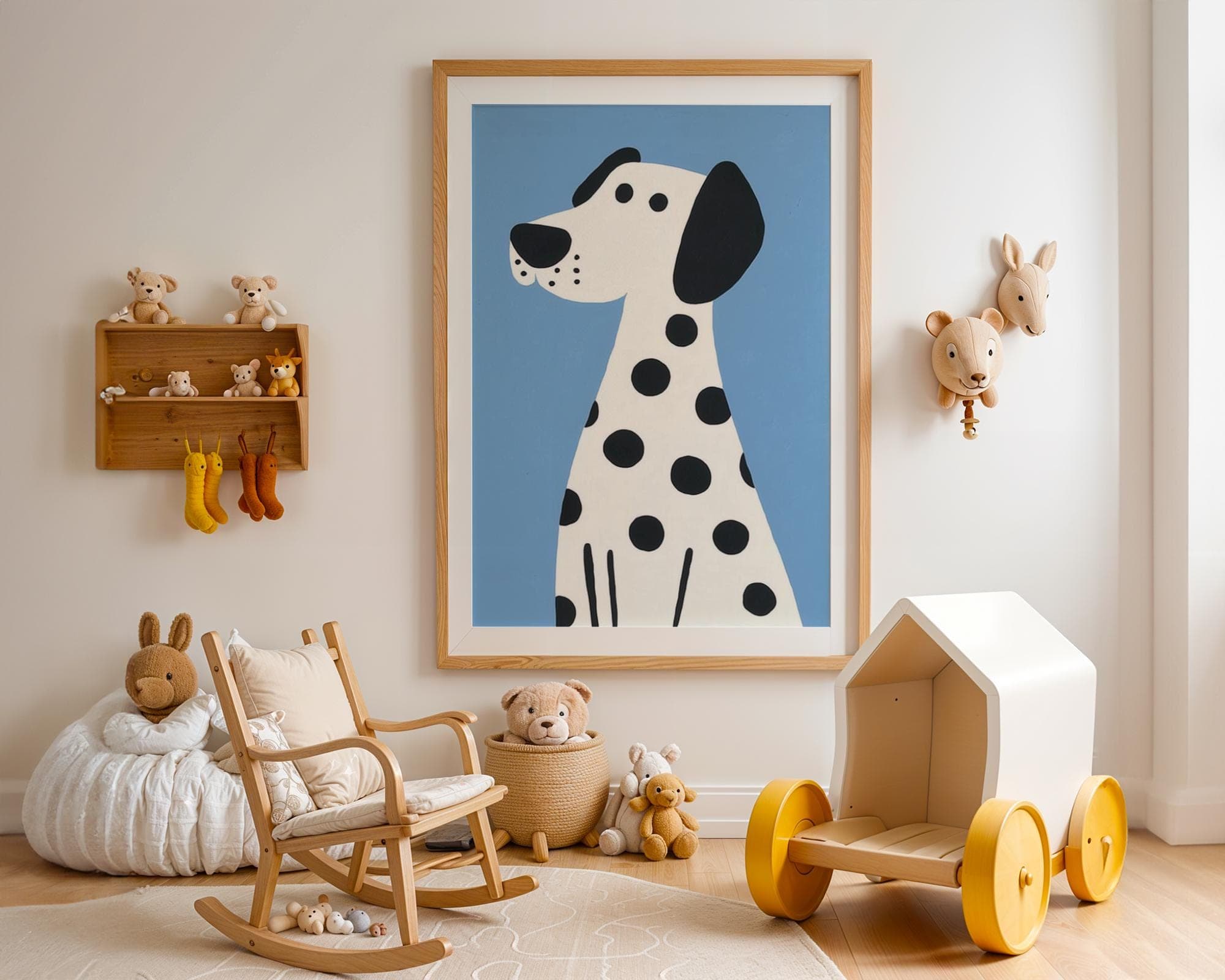 Dalmatian Dog Wall Art, Cute Animal Print for Kids Room,  Nursery Decor, Gender Neutral Toddler Room Dalmatian Poster, Nurserywall Art - view 4