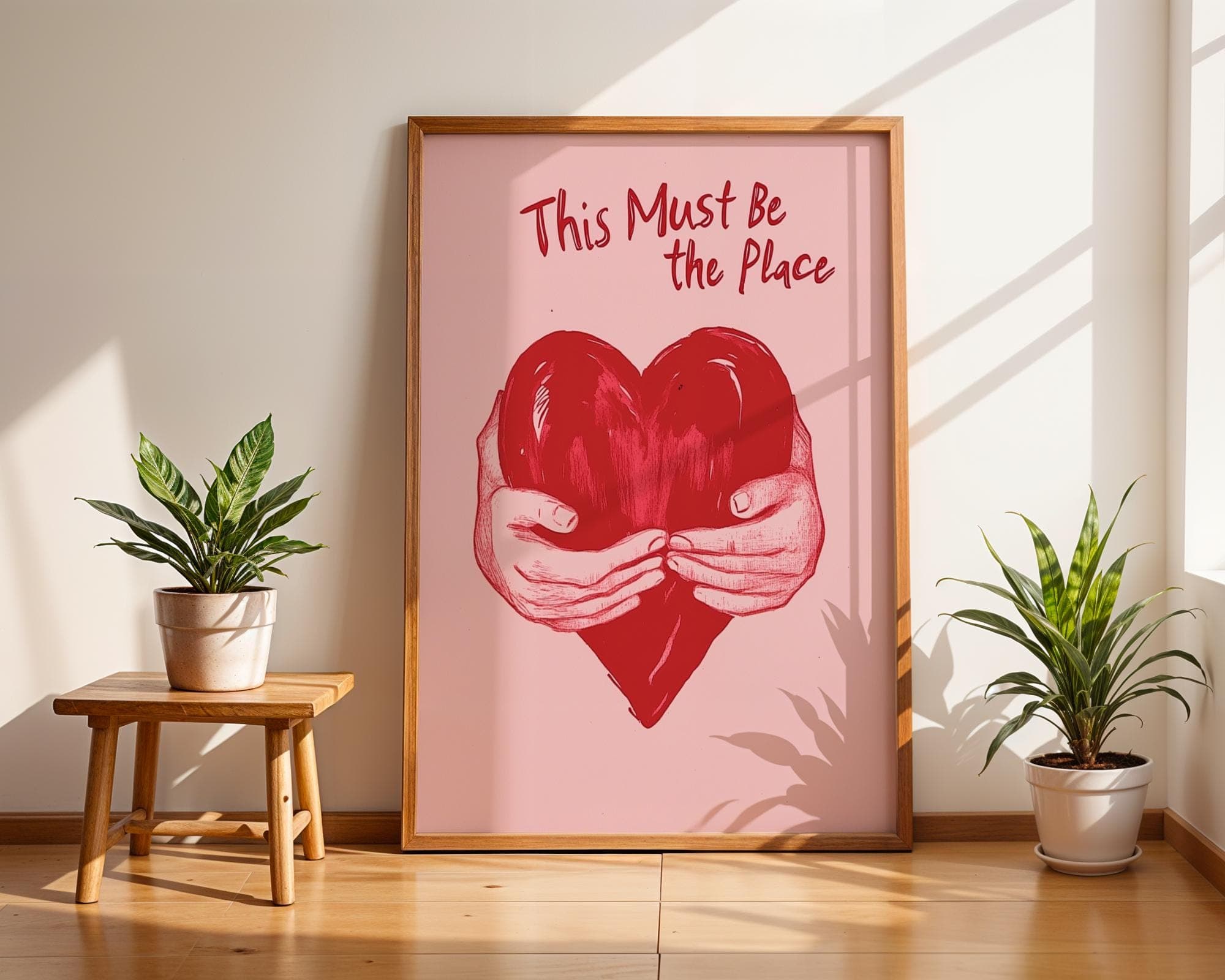 This Must Be The Place Digital Print, Cute Preppy Wall Art, Trendy Printable Poster, Valentines Day Gift Idea, Valentines Day Digital Print - view 7