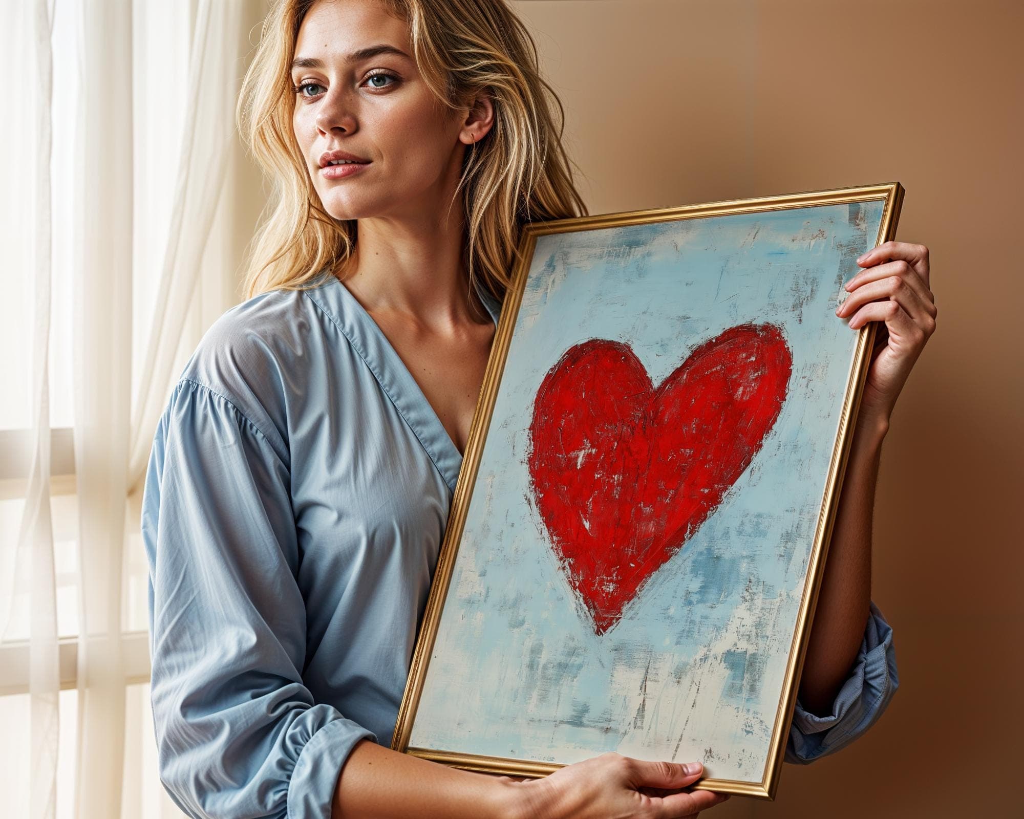 Valentines Day Red Heart Print, Valentines Wall Art, Vintage Valentines Day Decor, Romantic Wall Art Valentines Day, Gift For Her Art - view 7