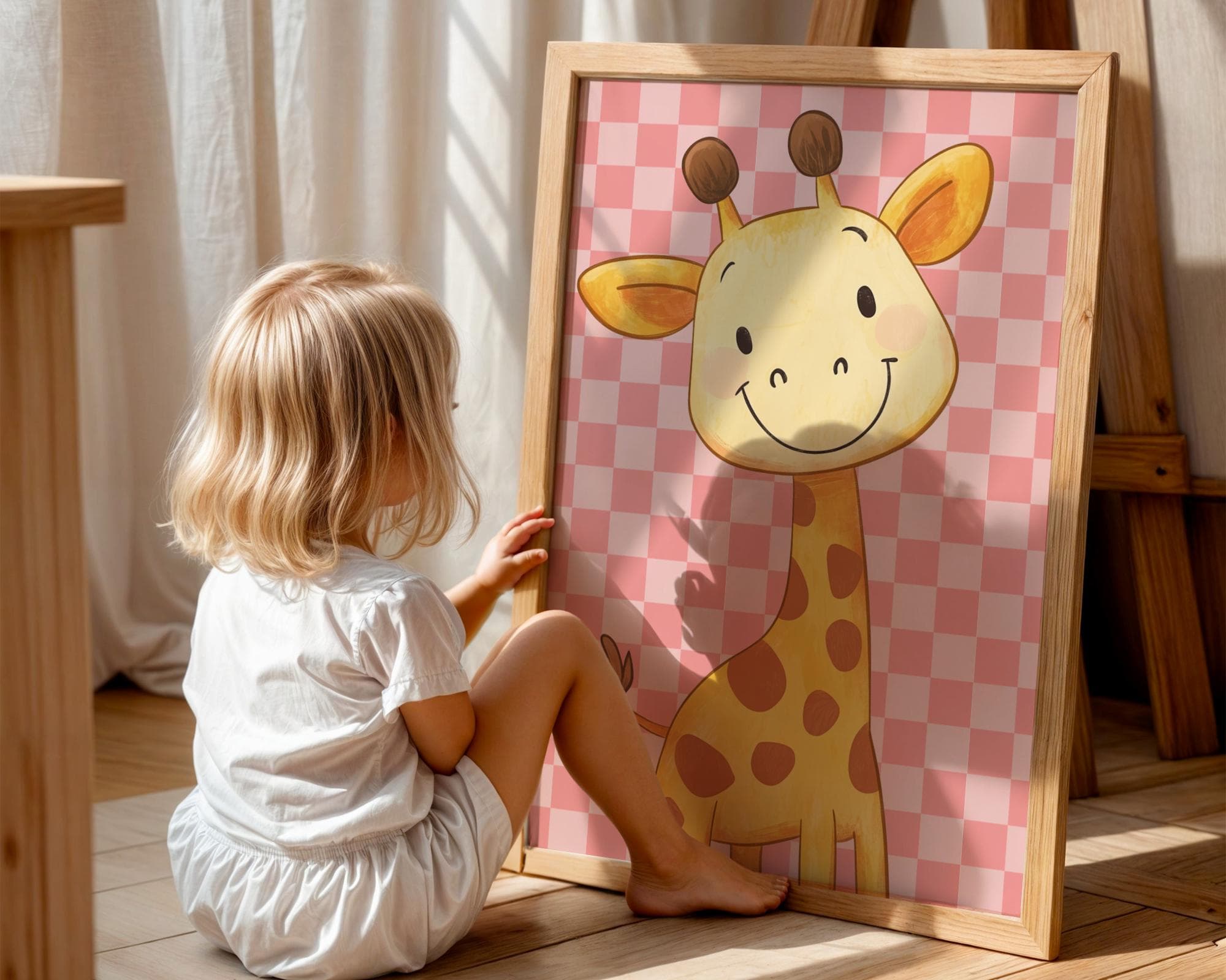 Baby Safari Animal Posters, Colorful Safari Animals Art Set, Perfect Nursery Decor, Elephant, Zebra, Lion & Giraffe, Nurserywall Art - view 5