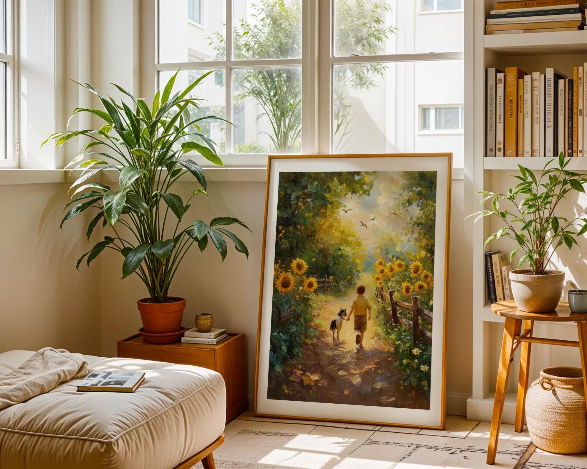 Country Path Wall Art, Heartwarming Countryside Wall Art, Pastoral Scene Print, Golden Hour Country Art,Wholesome Farm Decor, Printable - view 6