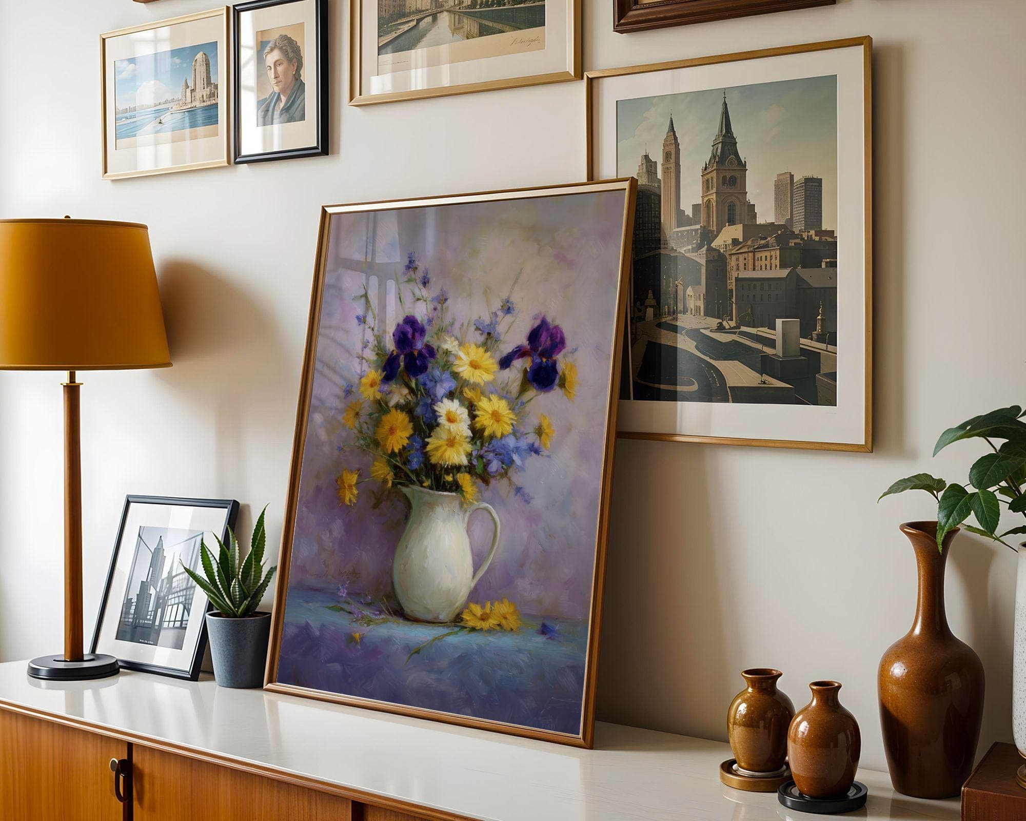 Vintage Floral Bouquet Art, Cottagecore Flower Print, Vintage Floral Still Life Print, Kitchen Wall Art, Cottagecore Botanical Decor - view 3