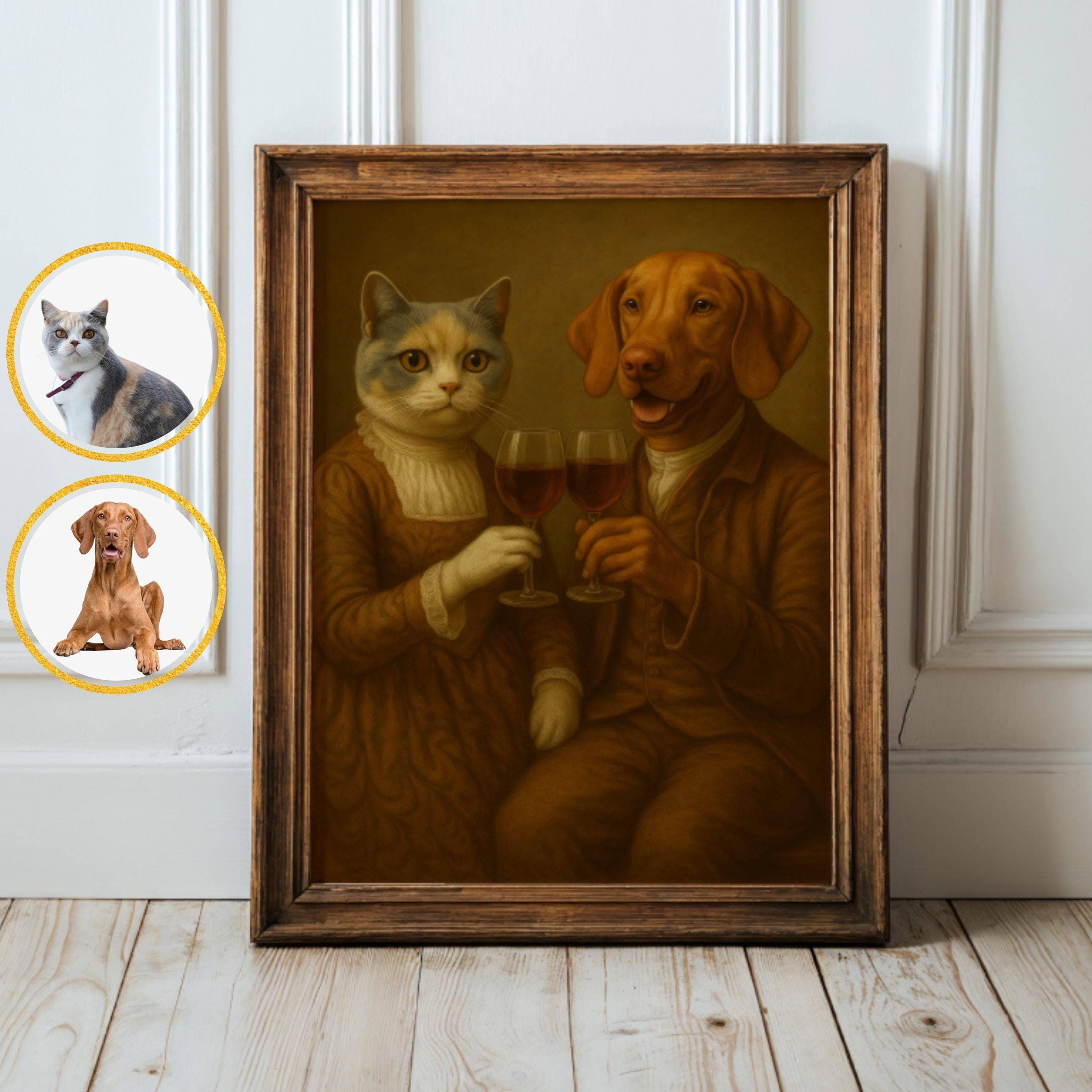Custom Pet Portrait in Royal Style, Vintage Animal Portrait Custom Print, Custom Royal Pet Illustration, Digital Pet Painting, Custom Dog - view 4
