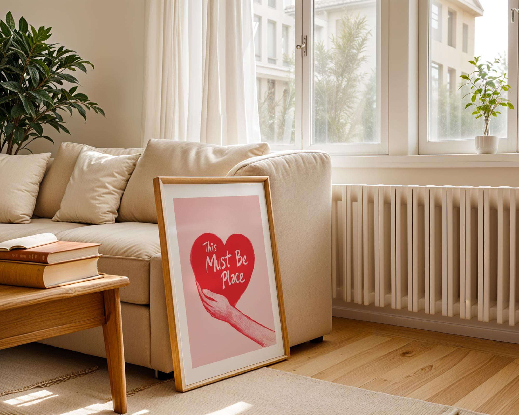 This Must Be The Place Digital Print, Cute Preppy Wall Art, Trendy Printable Poster, Valentines Day Gift Idea, Valentines Day Digital Print - view 5