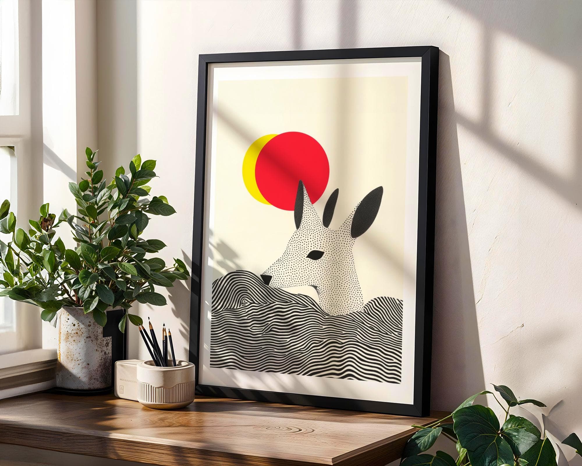 Abstract Animal Art, Kangaroo Wall Art, Printable Animal Art, Abstract Wall Art, Kangaroo Poster, Kangaroo Lover Gift, Animal Wall Art - view 6