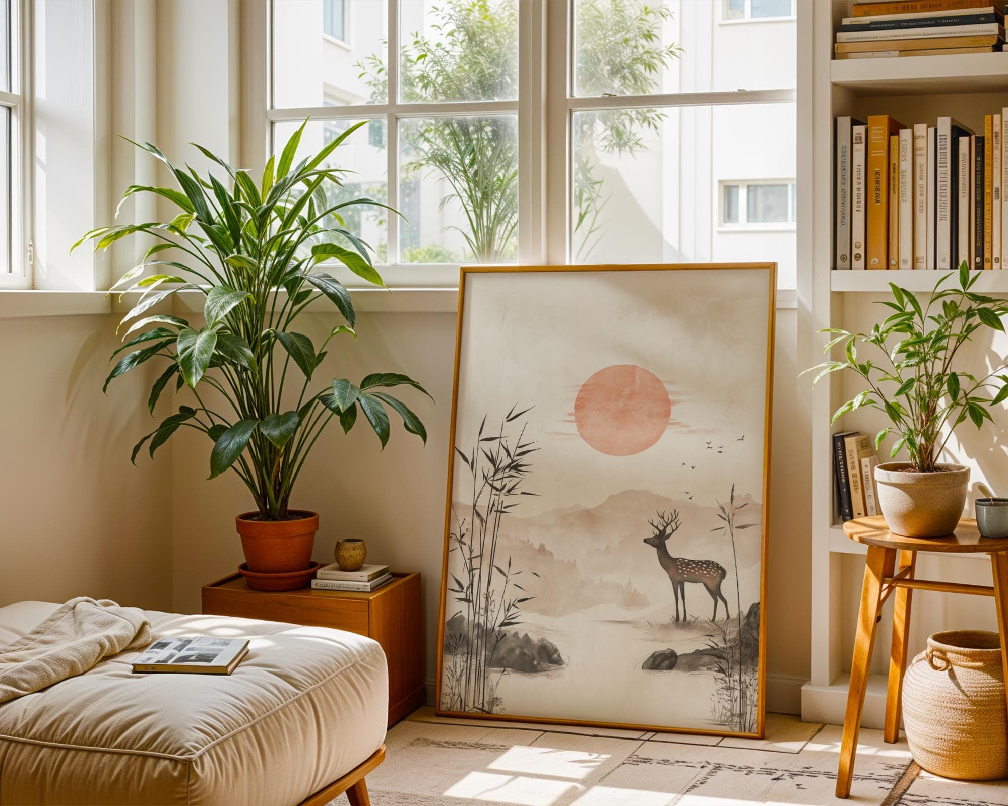Japandi Deer Print – Minimalist Zen Bamboo Forest Wall Art (Digital Download) - view 5