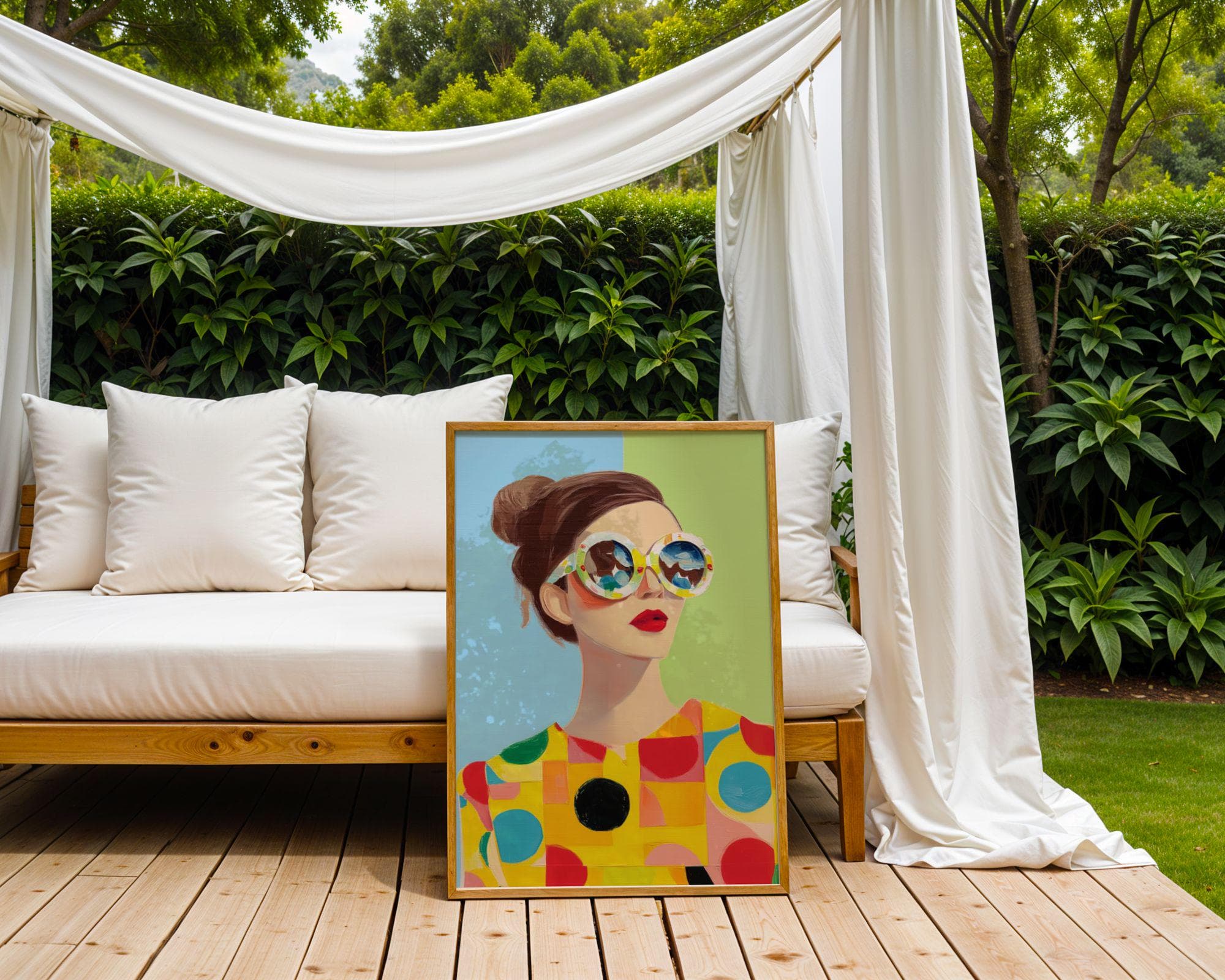 Colorful Retro Woman Wall Art Print – Pop Art Fashion Art, Retro Pop Art, Retro Chic Girl Poster, Feminine Wall Decor, Girly Wal Print - view 7