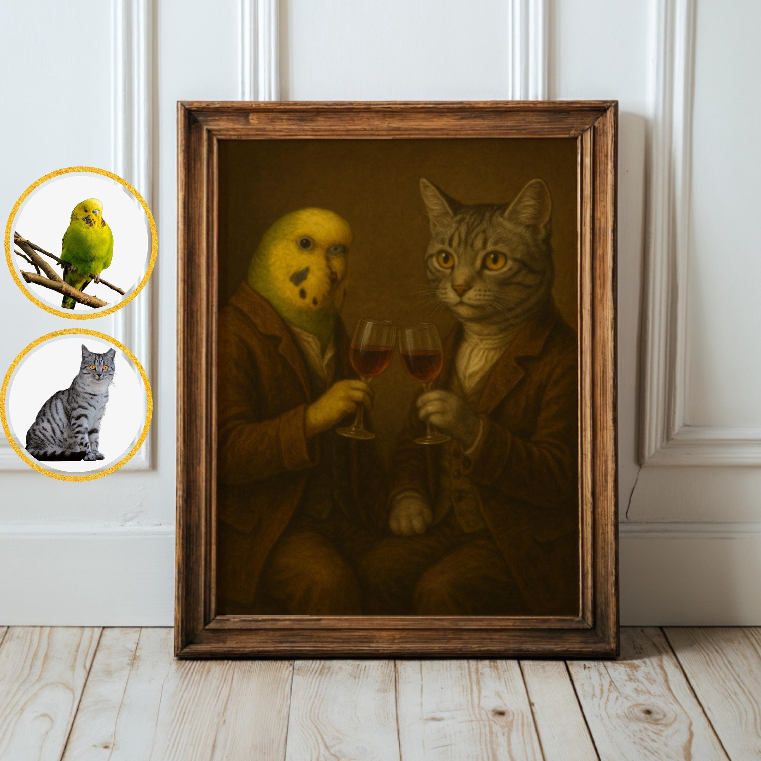 Custom Pet Portrait in Royal Style, Vintage Animal Portrait Custom Print, Custom Royal Pet Illustration, Digital Pet Painting, Custom Dog - view 7