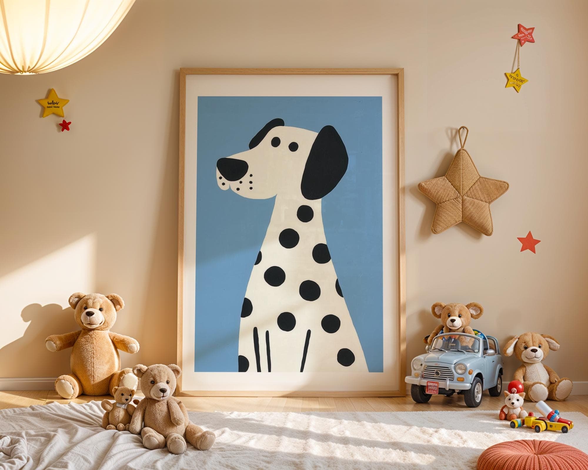 Dalmatian Dog Wall Art, Cute Animal Print for Kids Room,  Nursery Decor, Gender Neutral Toddler Room Dalmatian Poster, Nurserywall Art - view 2