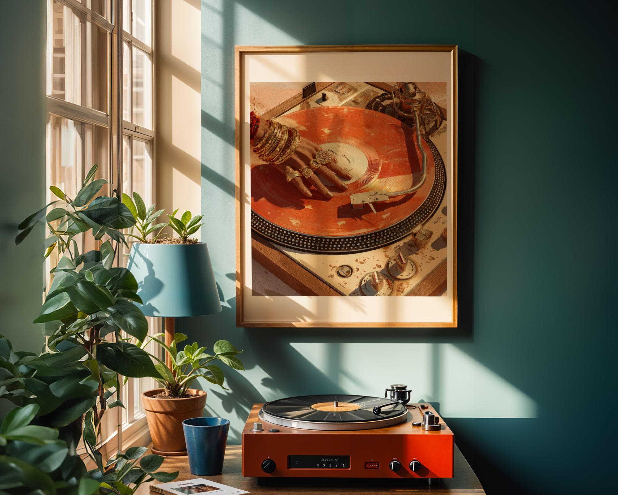 Hip Hop Wall Art, Vinyl Record Music Wall Art, Turntable Poster Printable, Hip Hop Music Decor, Music Lover Wall Art, Music Lover Gift - view 2