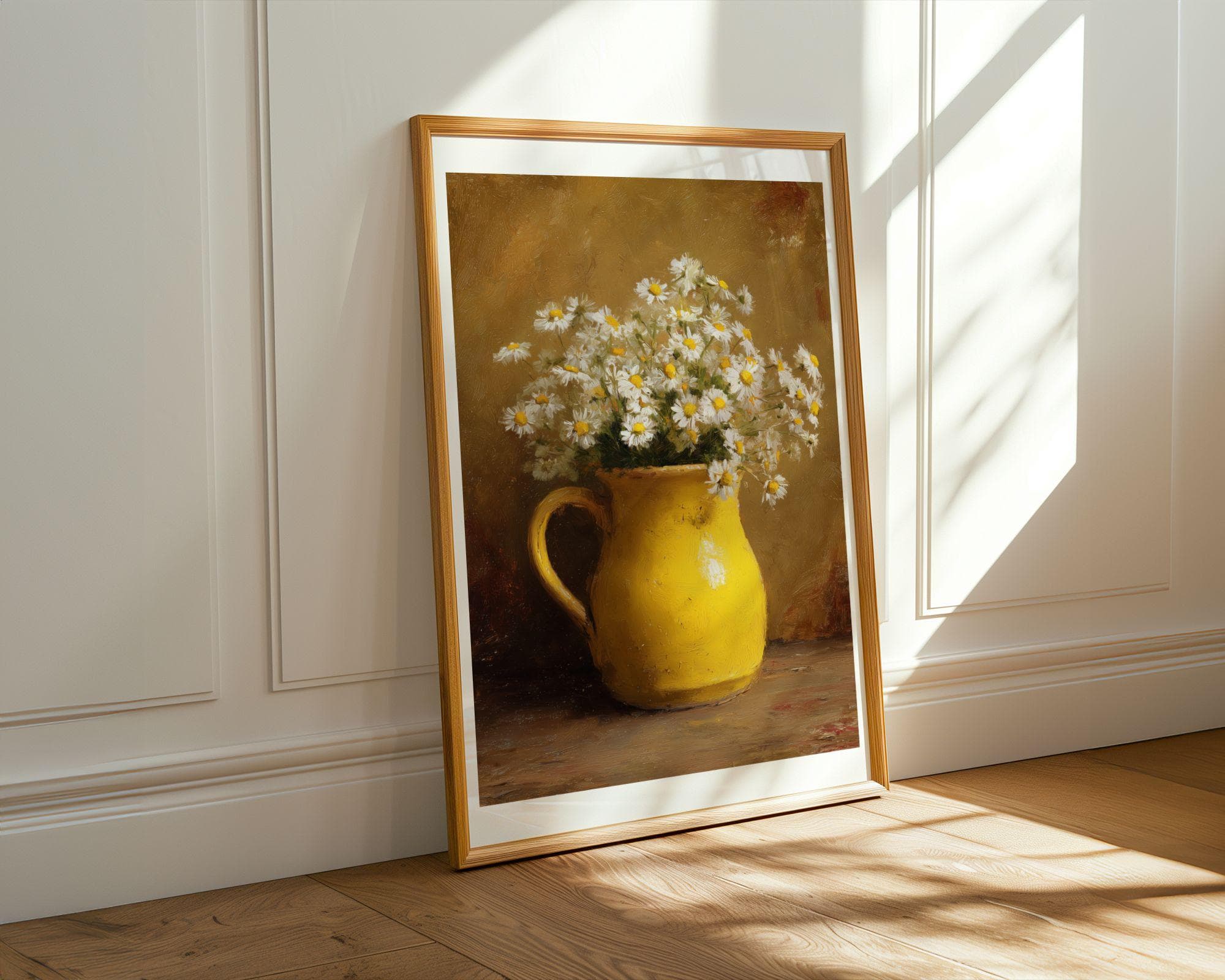Vintage Floral Wall Art – Daisy Bouquet Rustic Print, Cottagecore Daisies, Daisy Bouquet Wall Art, Rustic Floral Wall Art, Botanical Art - view 5