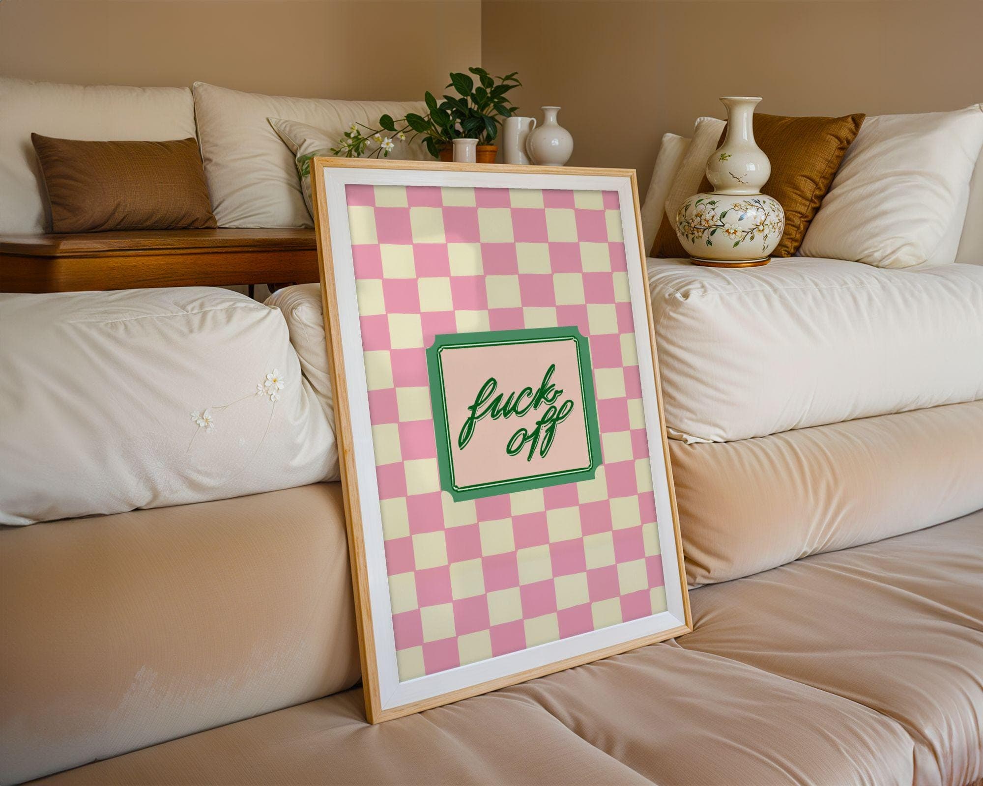 Cheeky Wall Decor, Quirky Bathroom Print, Statement Wall Art, Funny Quote Wall Art, Funny Retro Print, Funny Kitchen Art, Pastel Aesthetic - view 4