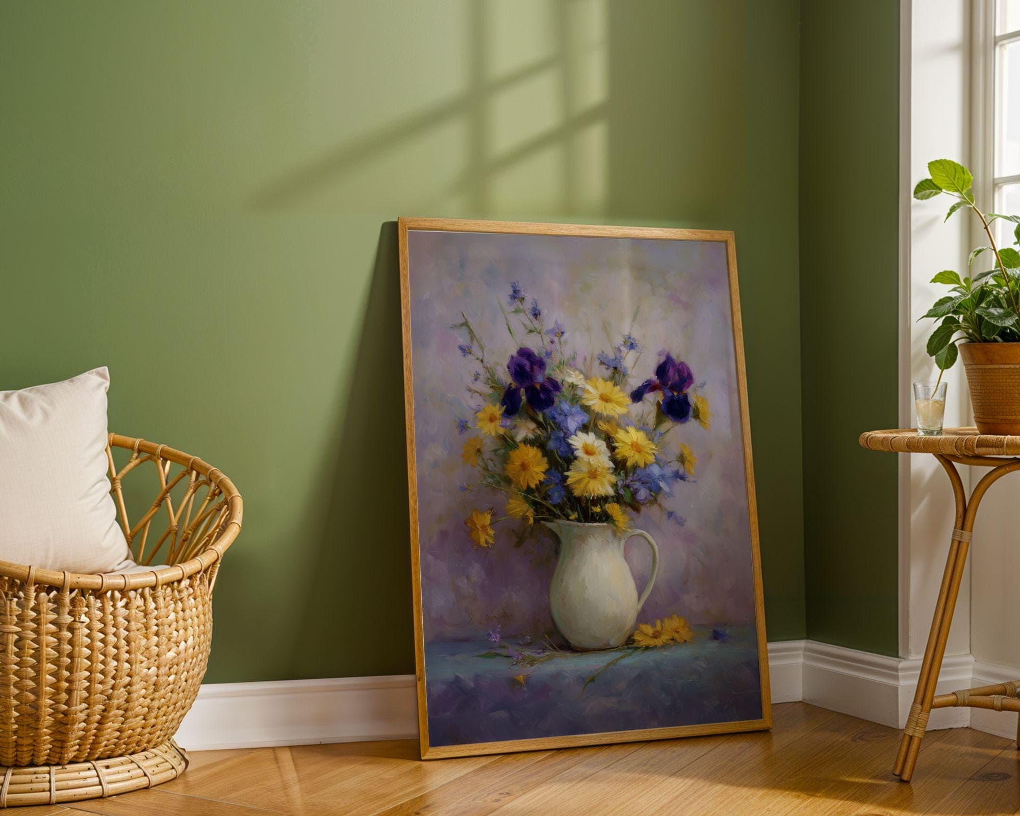Vintage Floral Bouquet Art, Cottagecore Flower Print, Vintage Floral Still Life Print, Kitchen Wall Art, Cottagecore Botanical Decor - view 5
