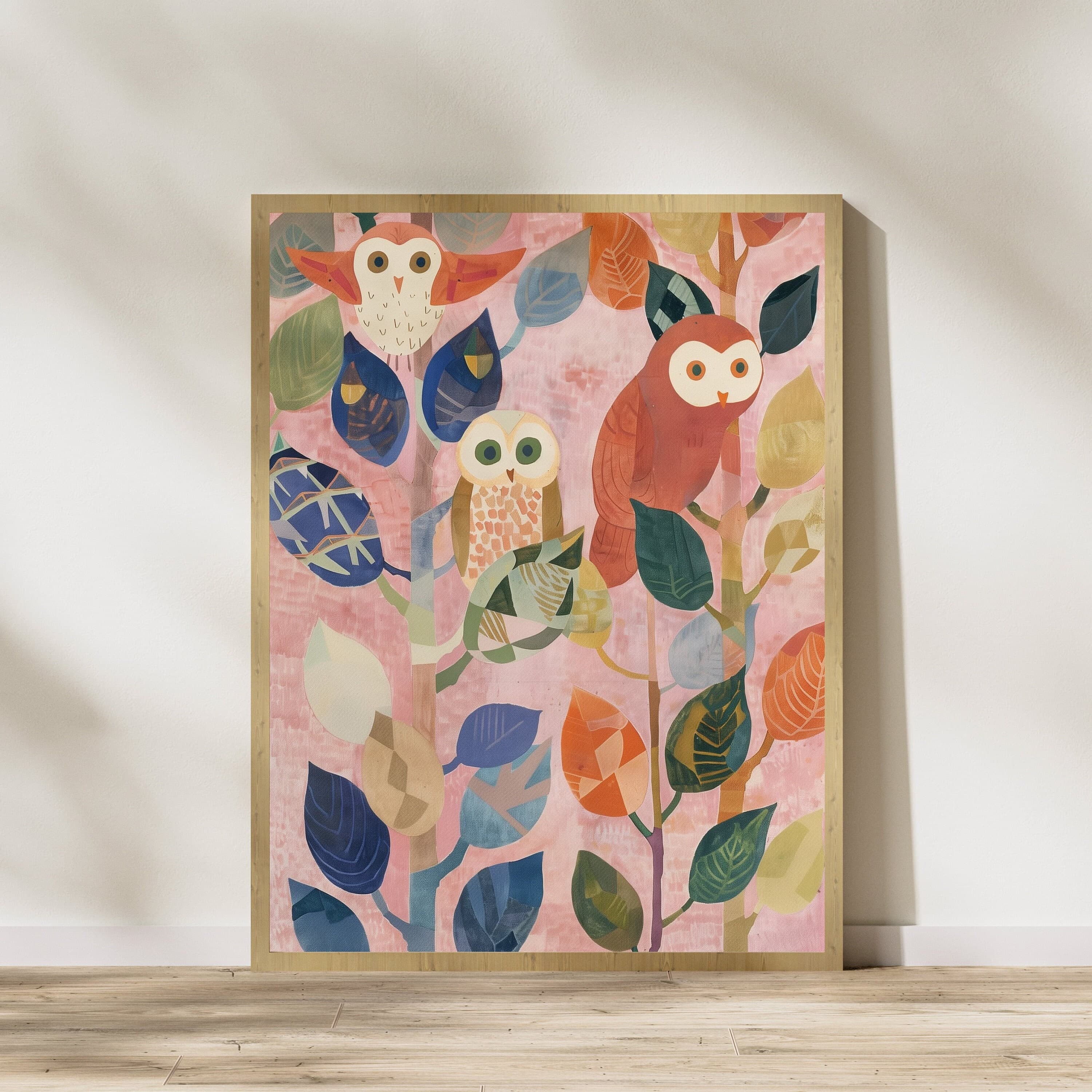 Colorful Owls Printable Digital Art, Oil Painting, Wildlife Art, Owl Love Art, Abstract Owl, Owls Poster, Gift for owl lovers, Whimsical Art