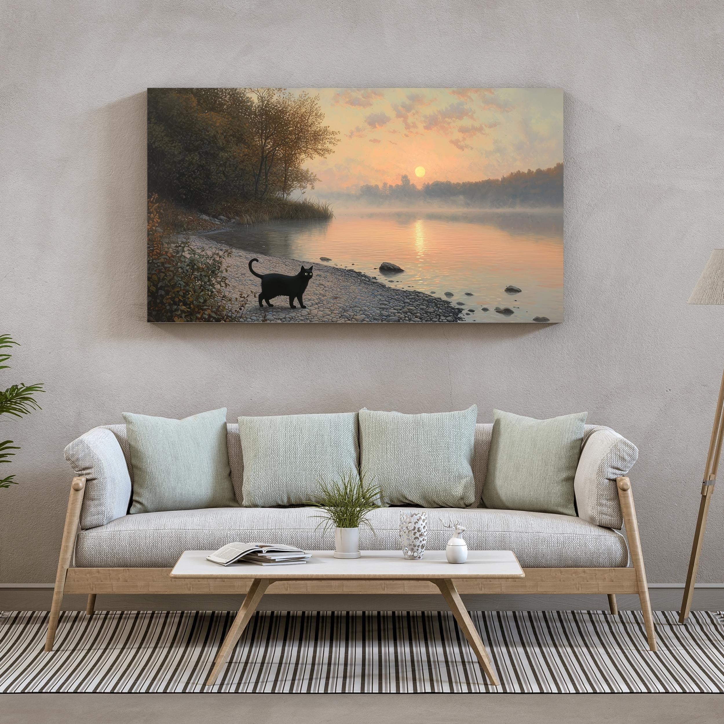 Vintage Black Cat Wall Art, Moody Cat Painting Wall Art, Digital Wall Art, Cat Printable, Printable Digital, Whimsical Black Cat Wall Art - view 4
