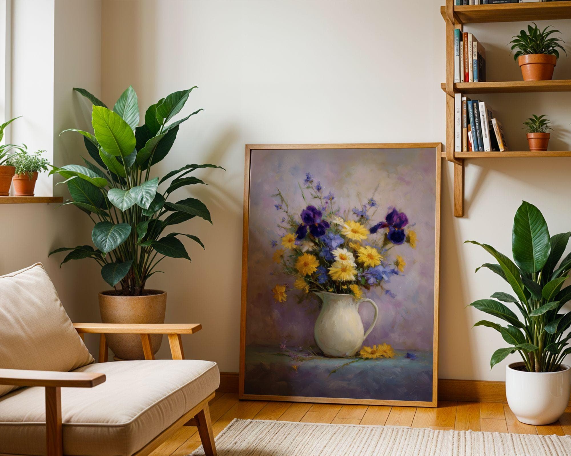 Vintage Floral Bouquet Art, Cottagecore Flower Print, Vintage Floral Still Life Print, Kitchen Wall Art, Cottagecore Botanical Decor - view 7