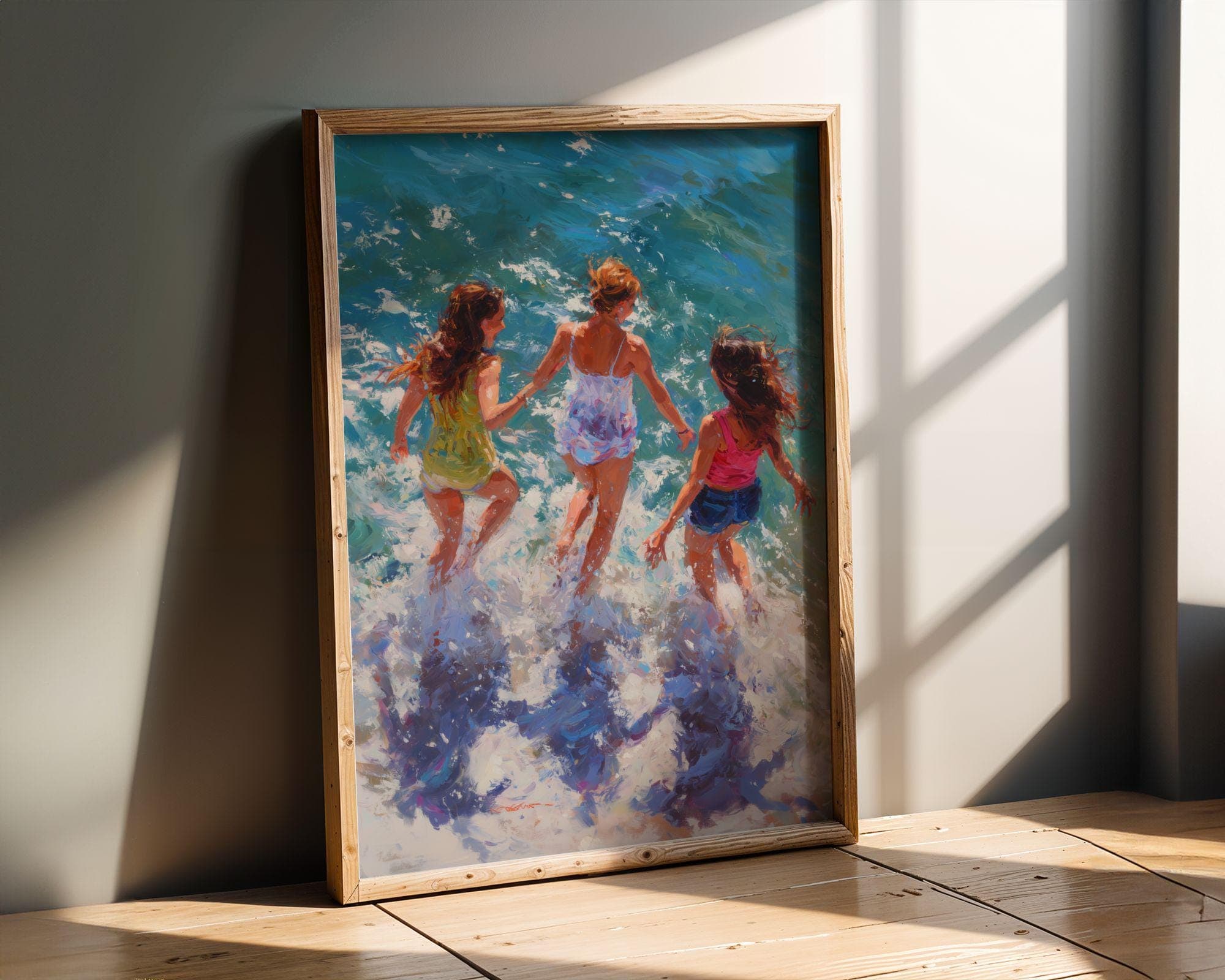 Beach Wall Art, Coastal Wall Decor, Blue Ocean Wall Art, Summer Decor, Beach Scene Wall Decor, Turquoise Sea Art Print, Seascape Painting - view 5