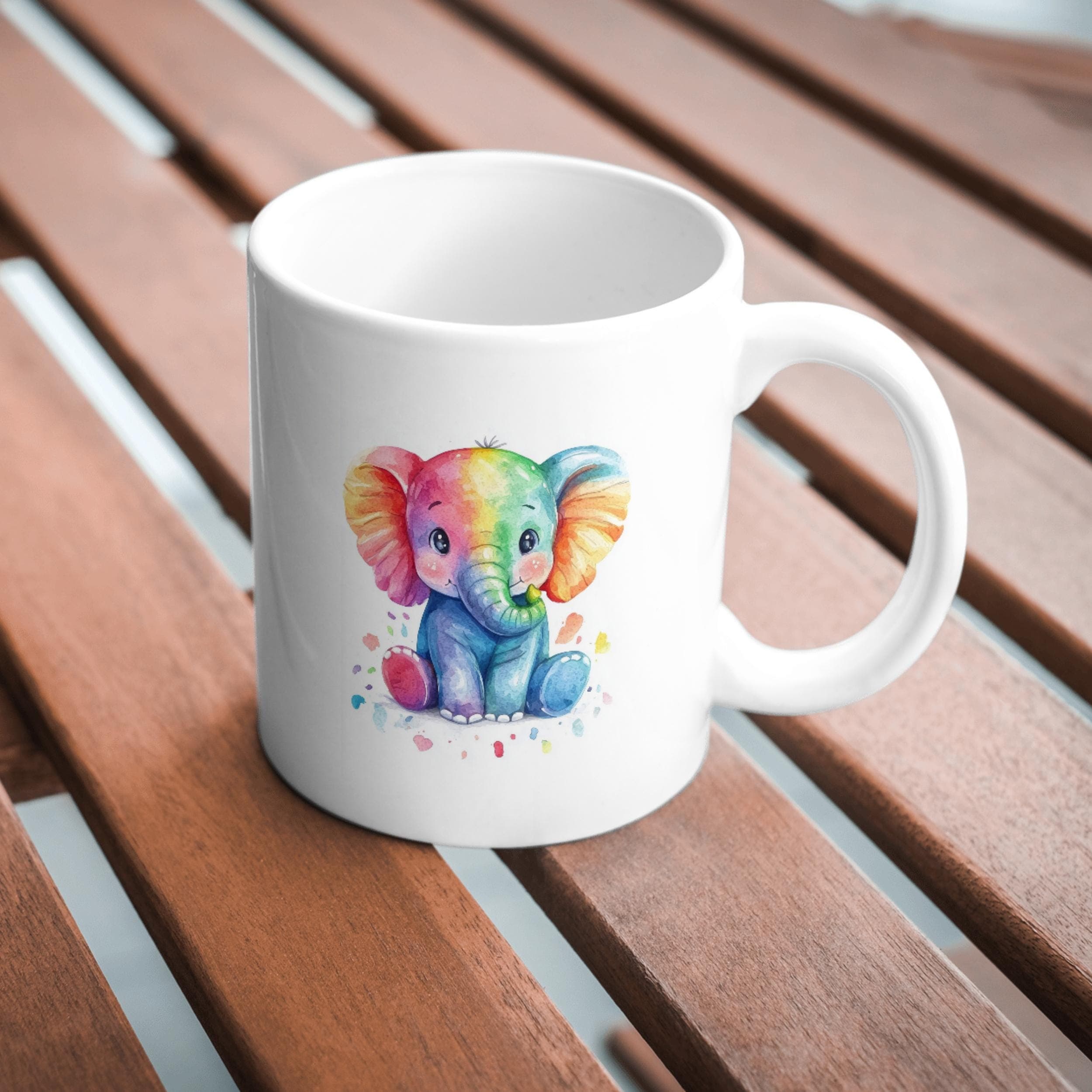 Watercolor Rainbow Animals Clipart, Colorful Animals Design, Cute Animals PNG, Safari Animals PNG, Commercial Use, Colorful Cute Animals - view 10