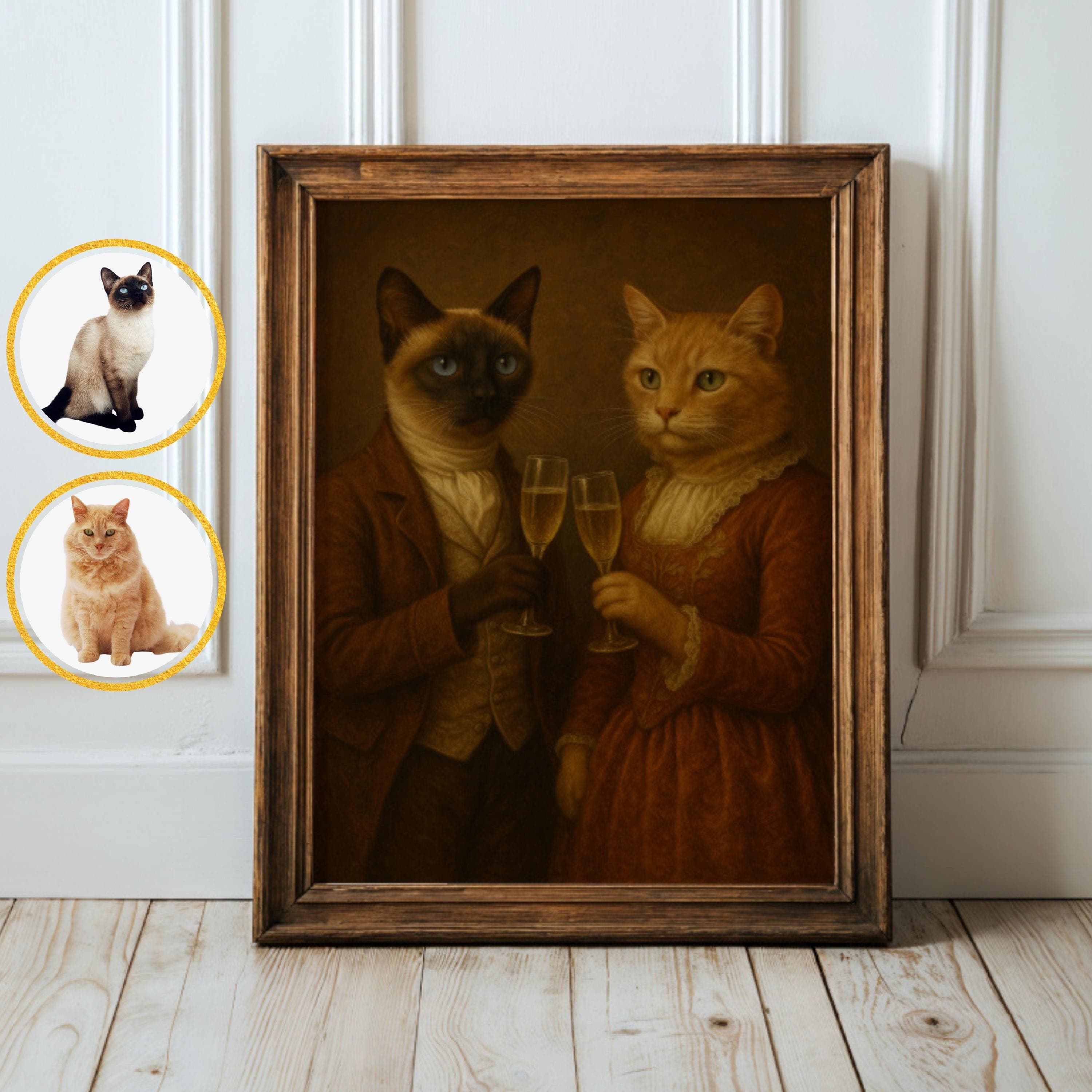 Custom Pet Portrait in Royal Style, Vintage Animal Portrait Custom Print, Custom Royal Pet Illustration, Digital Pet Painting, Custom Dog - view 5