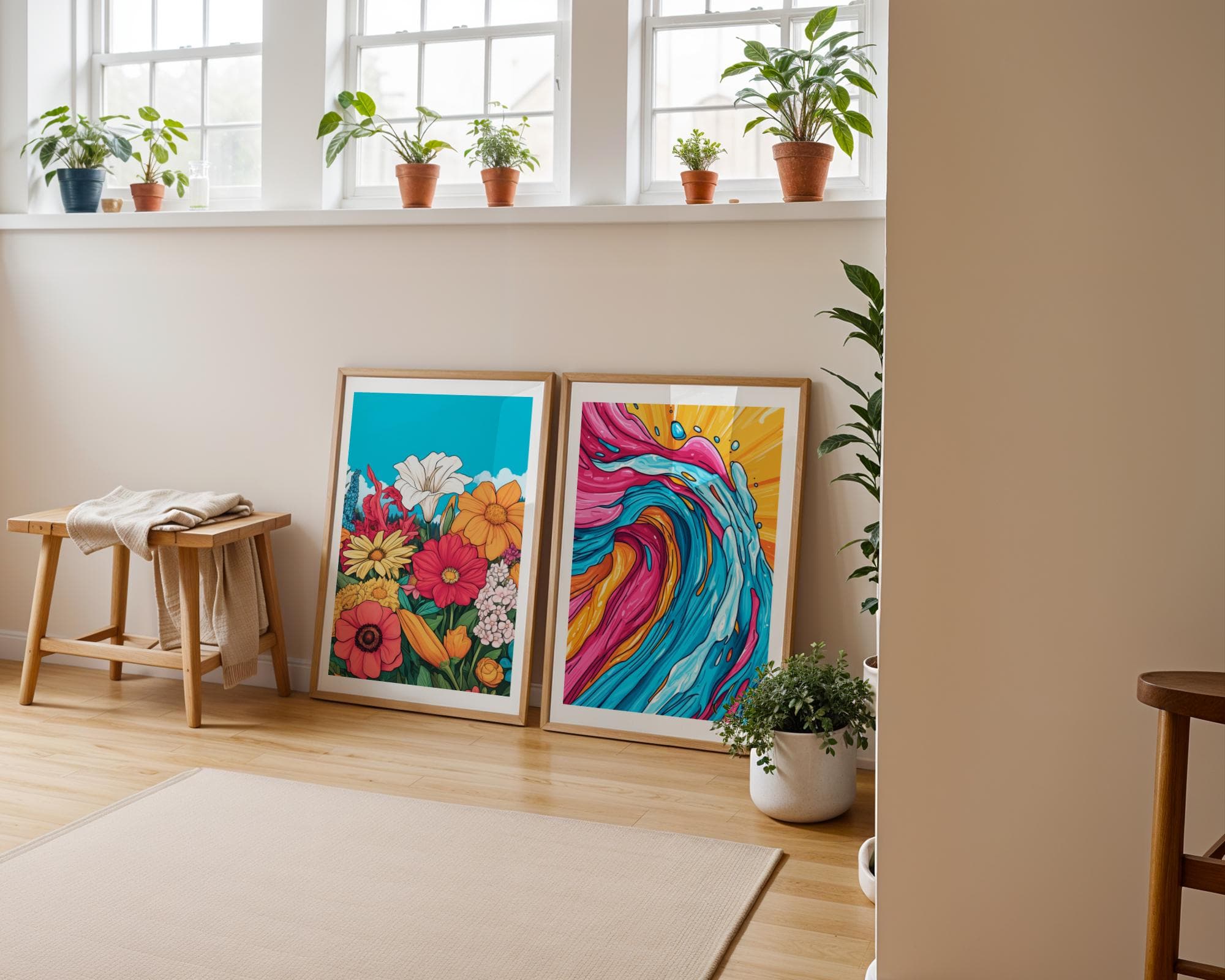 Trendy Aesthetic Wall Prints, Abstract Dopamine Decor, Retro Pop Art Aesthetic, Set of 6 Digital Download, Psychedelic and Modern Art Set - view 4