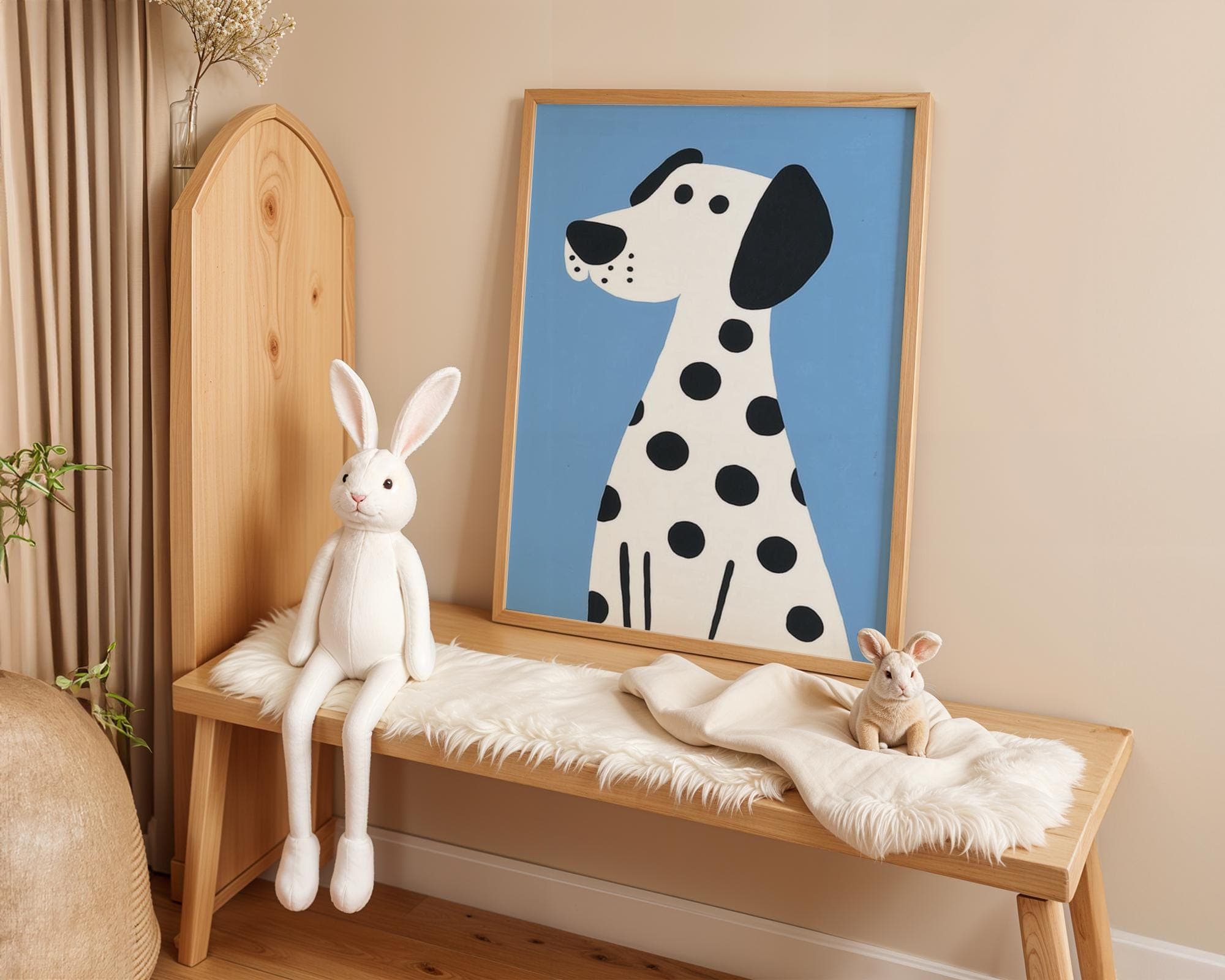 Dalmatian Dog Wall Art, Cute Animal Print for Kids Room,  Nursery Decor, Gender Neutral Toddler Room Dalmatian Poster, Nurserywall Art - view 6
