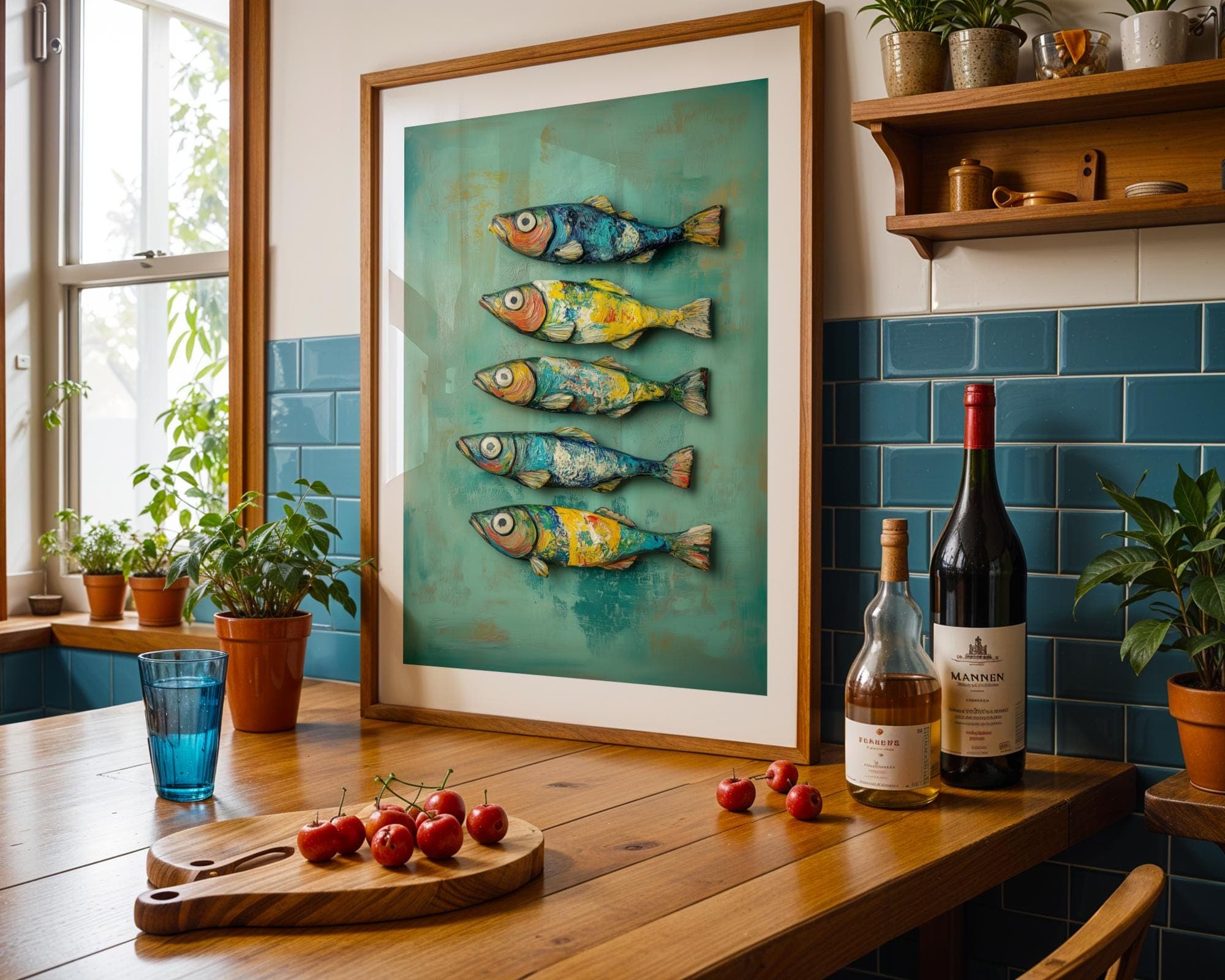 Vintage Sardines Tin Print: Colorful Seafood Kitchen Art (Digital Download) - view 2