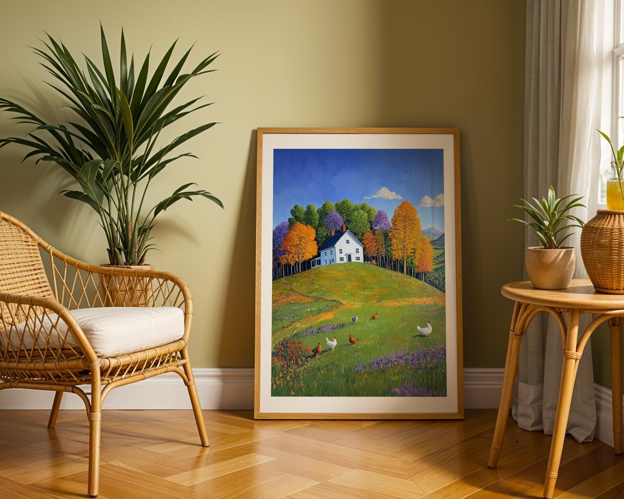 Farmhouse Wall Art, Rustic Wall Art, Pastoral Landscape Art, Country Cottage Wall Art, Farm Life Poster, Country House Wall Art Print - view 6