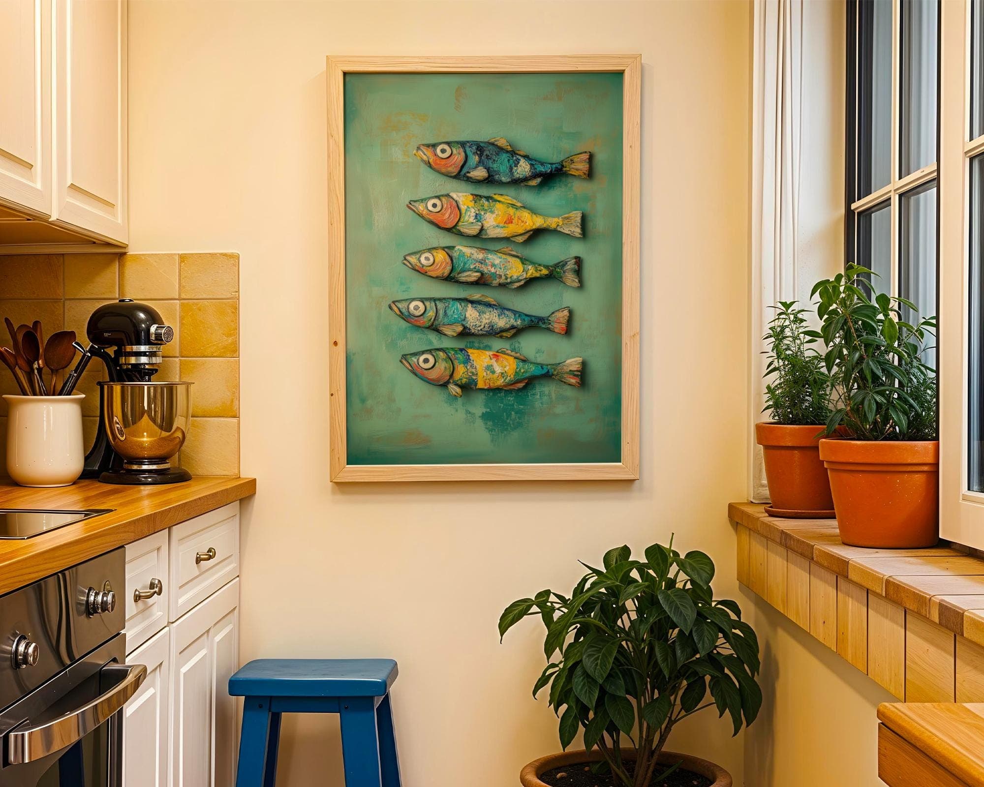 Vintage Sardines Tin Print: Colorful Seafood Kitchen Art (Digital Download) - view 6