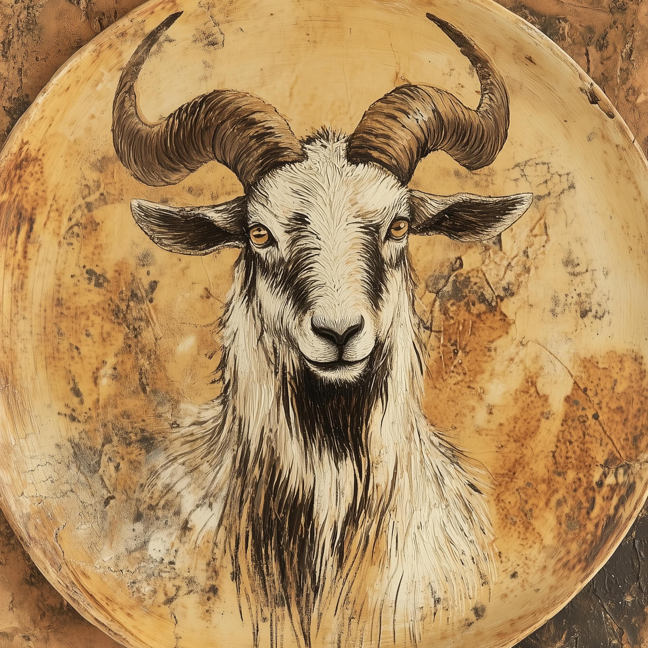 Rustic Goat Wall Art, Goat Portrait Wall Art, Vintage Goat Wall Decor, Farmhouse Wall Art, Digital Goat Download, Vintage Wall Art Digital - view 2