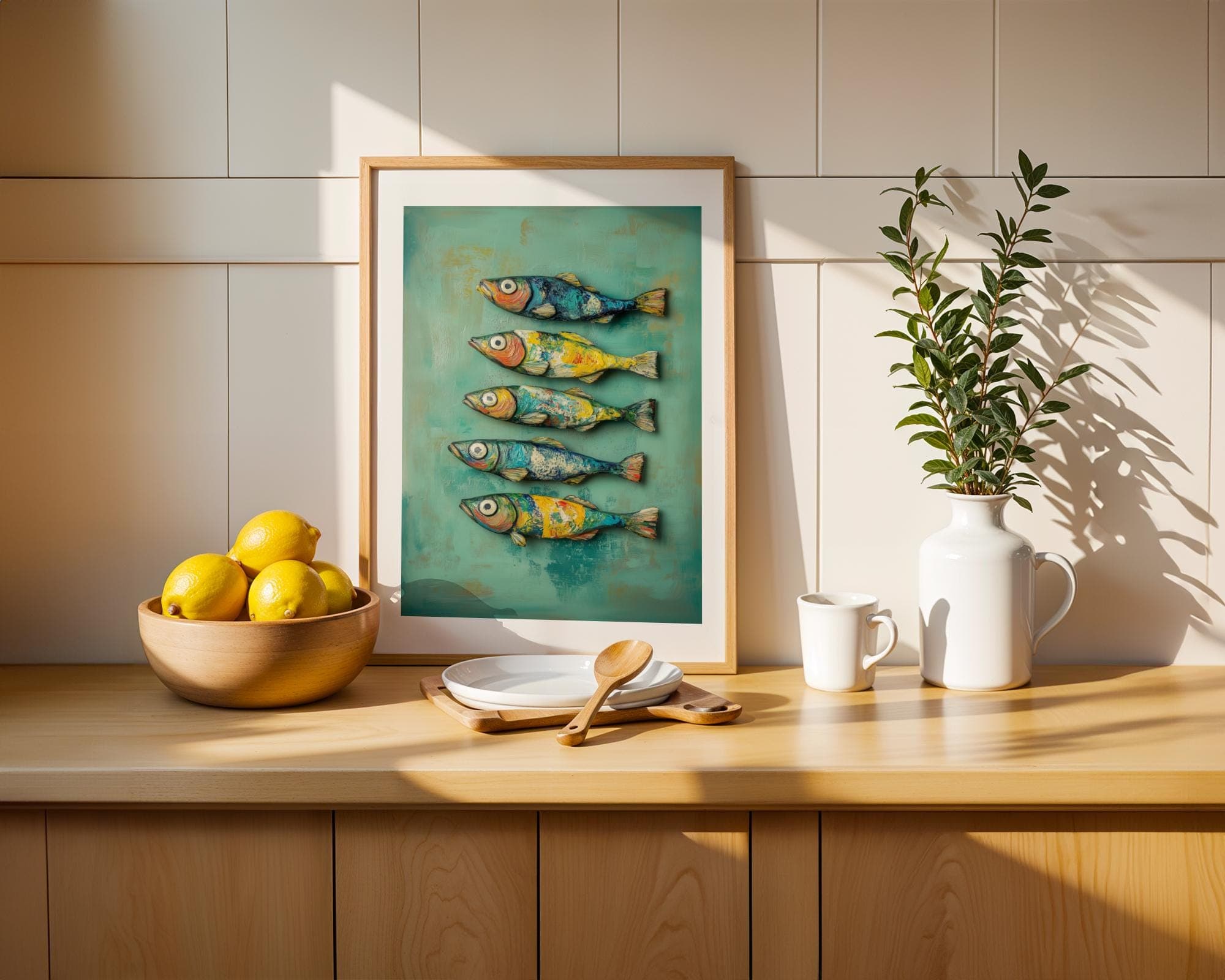 Vintage Sardines Tin Print: Colorful Seafood Kitchen Art (Digital Download) - view 4