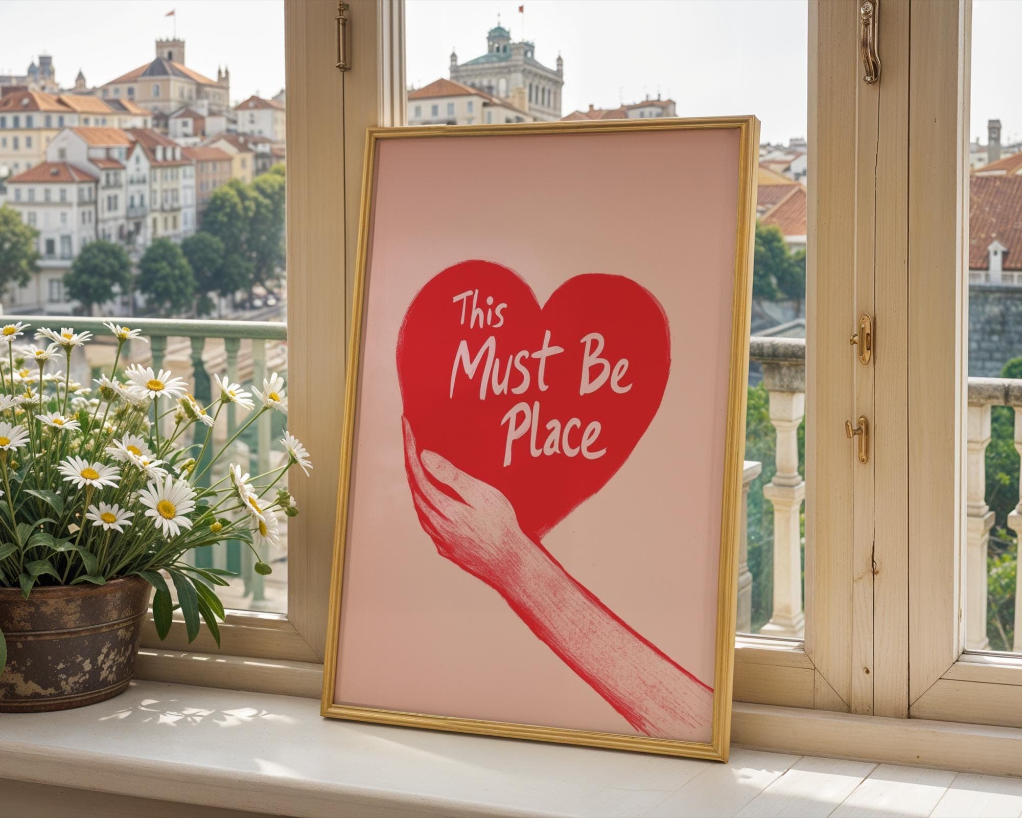 This Must Be The Place Digital Print, Cute Preppy Wall Art, Trendy Printable Poster, Valentines Day Gift Idea, Valentines Day Digital Print - view 7