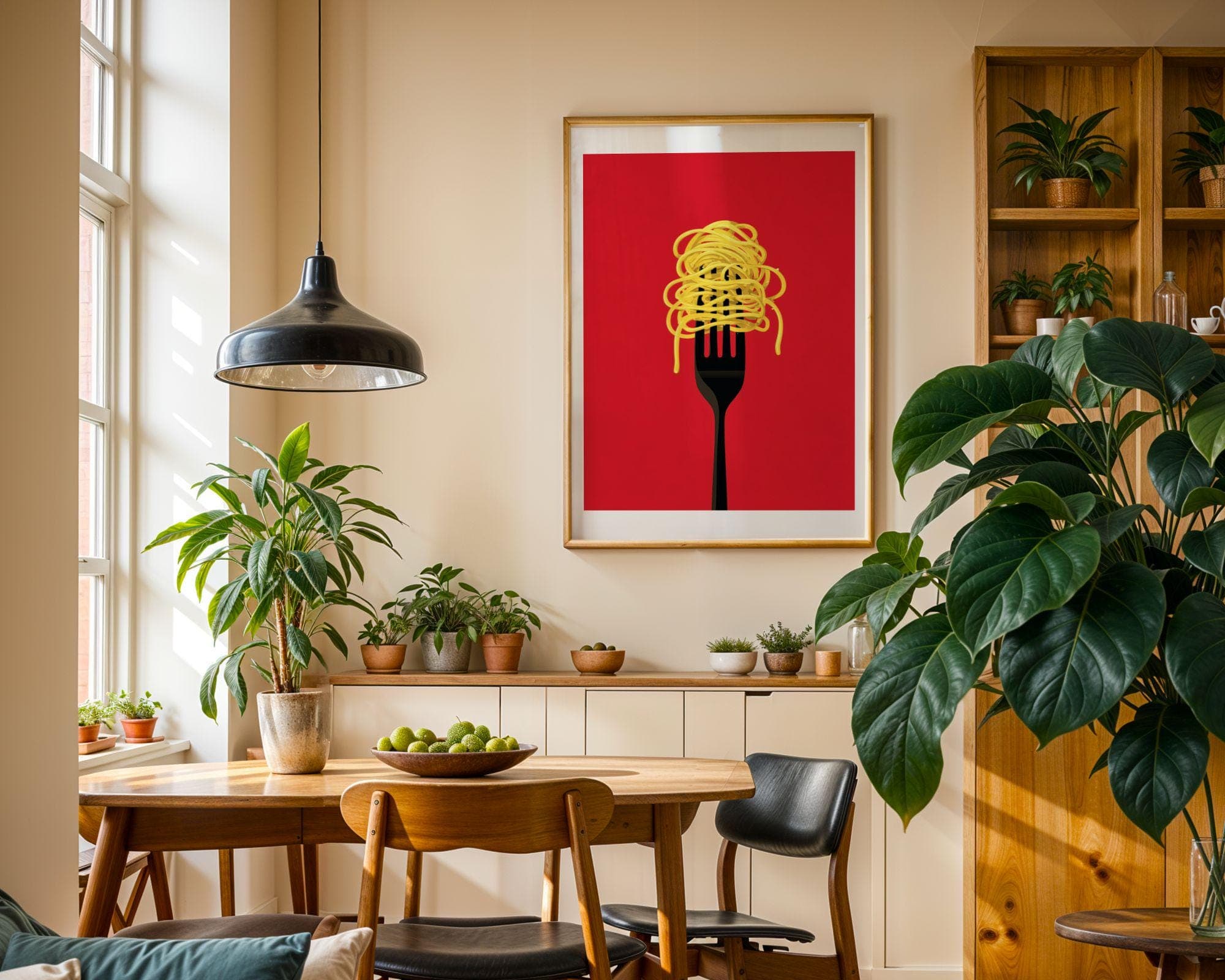 Colorful Pasta Wall Art – Modern Pop Art Kitchen Print, Minimalist Kitchen Art, Modern Food Poster, Funky Pop Art Poster, Pasta Lover Gift - view 5