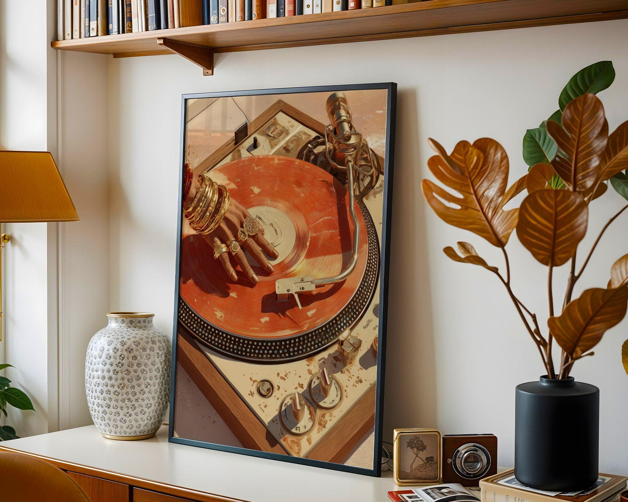 Hip Hop Wall Art, Vinyl Record Music Wall Art, Turntable Poster Printable, Hip Hop Music Decor, Music Lover Wall Art, Music Lover Gift - view 4
